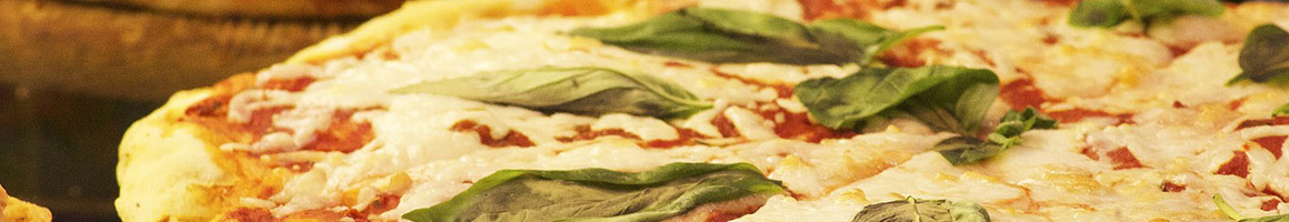 Eating Italian Pizza at Salerno's Pizza of Oak Park restaurant in Oak Park, IL.